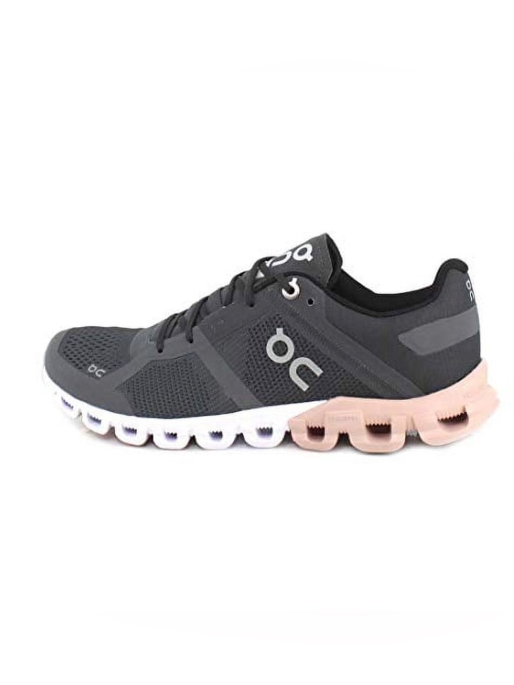 On Running Women's Gray & Pink Cloud Running Shoe - Picture 3 of 12